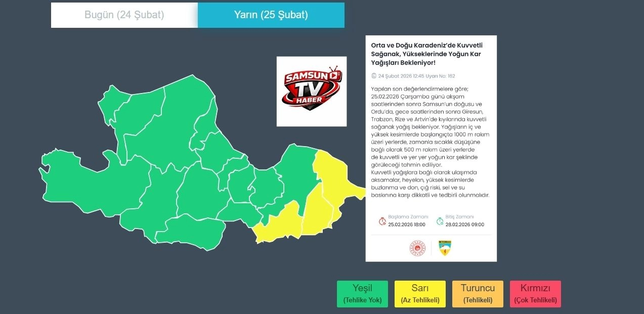 Meteoroloji Uyardı: Kuvvetli Sağanak ve Yüksek Kesimlerde Kar Bekleniyor